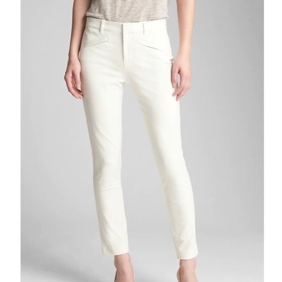 GAP Signature Skinny Ankle Pant in Ivory - Picture 1 of 7